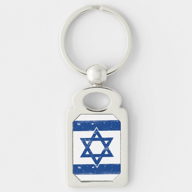 Flaggengrungge Israel Schlüsselanhänger (Vorderseite)