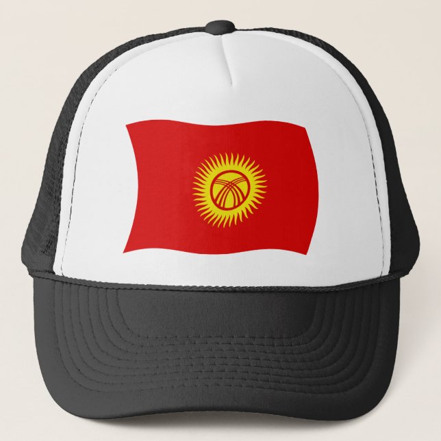 Flaggenhut der Kirgisischen Republik Truckerkappe (Vorderseite)