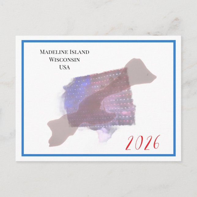 Flaggeninsel - 2026 Postkarte (Vorderseite)
