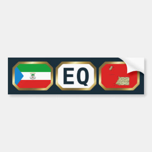 Flaggenkarte Äquatorialguinea Code Aufkleber Autoaufkleber