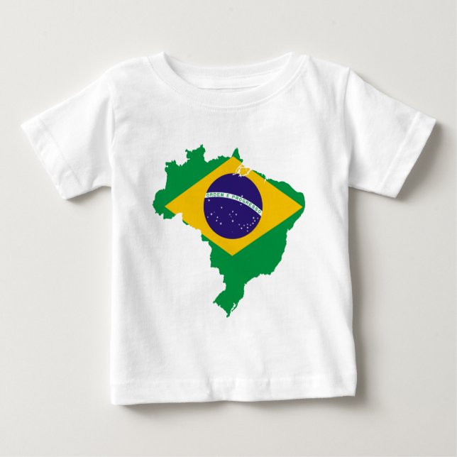 Flaggenkarte Brasilien Baby T-shirt (Vorderseite)