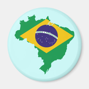 Flaggenkarte Brasilien Magnet