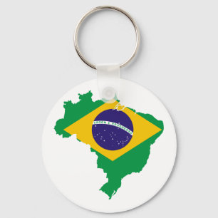 Flaggenkarte Brasilien Schlüsselanhänger