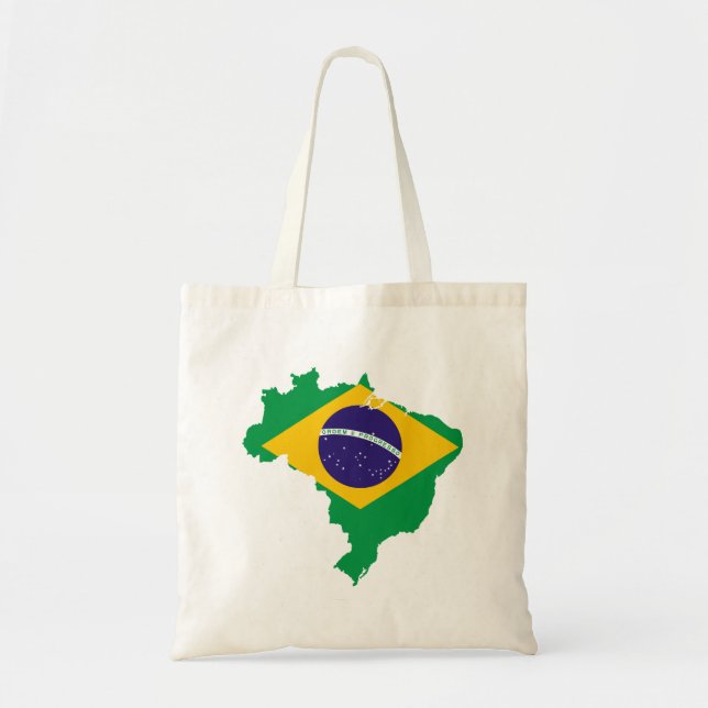 Flaggenkarte Brasilien Tragetasche (Vorne)