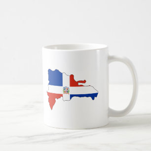 Flaggenkarte der Dominikanischen Republik Tasse