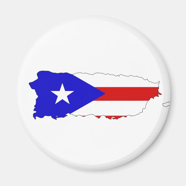 Flaggenkarte des puerto rico magnet (Vorne)