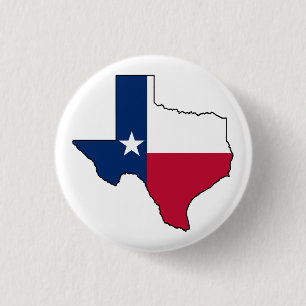 Flaggenkarte des Staates Texas Button
