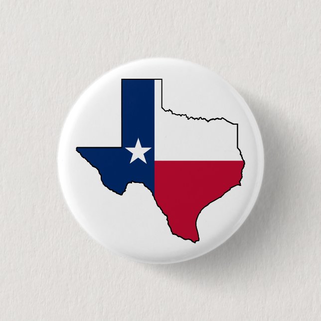 Flaggenkarte des Staates Texas Button (Vorderseite)