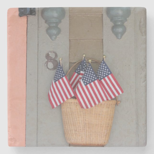 Flaggenkörbe - Martha's Vineyard Steinuntersetzer (Vorderseite)