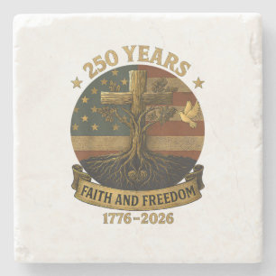 Flaggenkreuzbaum 250 Jahre Glaube und Freiheit 177 Steinuntersetzer