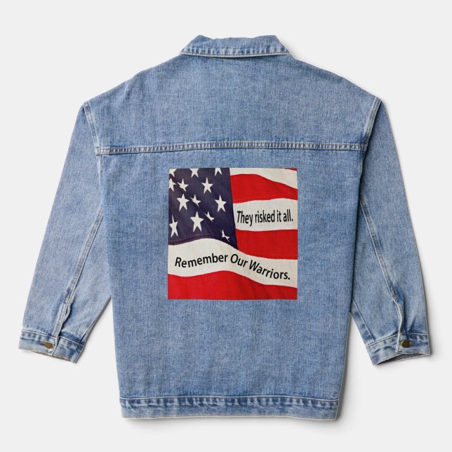 Flaggenkrieger Jeansjacke (Rückseite)