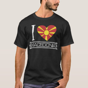 Flaggenland Liebe Mazedonien T-Shirt