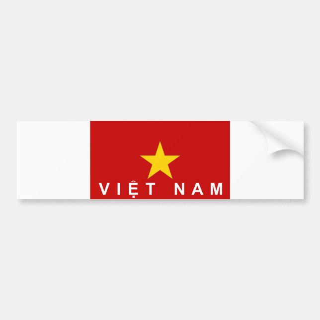 Flaggenland-Textname Vietnams Vietnam Autoaufkleber (Vorne)