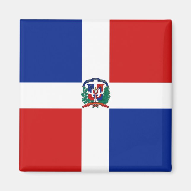 Flaggenmagnet der Dominikanischen Republik Magnet (Vorne)