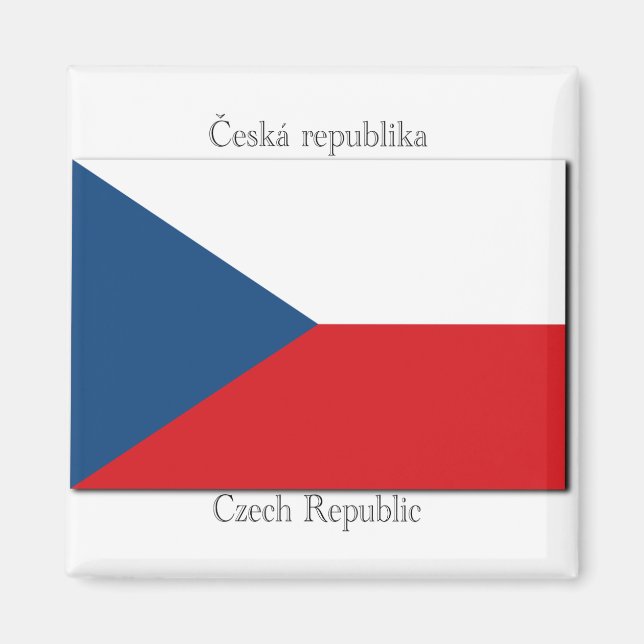 Flaggenmagnet der Tschechischen Republik Magnet (Vorne)