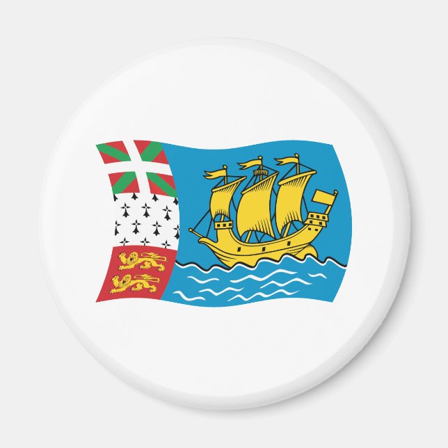 Flaggenmagnet Saint Pierre und Miquelon Magnet (Vorne)