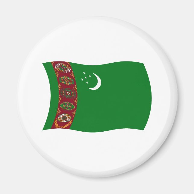 Flaggenmagnet Turkmenistan Magnet (Vorne)