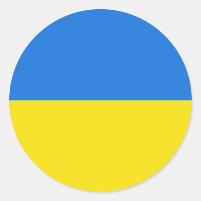 Flaggenmarke der Ukraine Runder Aufkleber (Vorderseite)