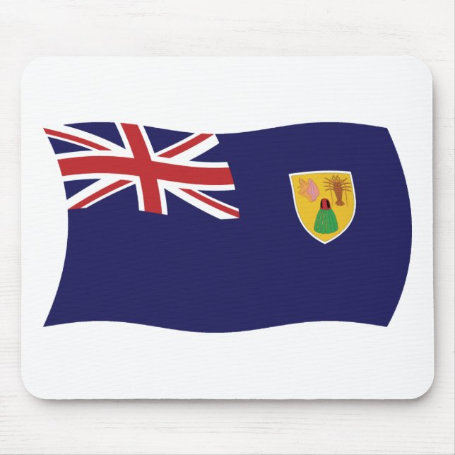 Flaggenmousepad der Turks- und Caicosinseln Mousepad (Vorne)