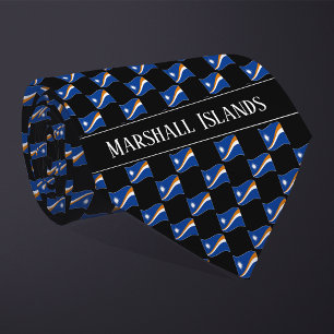 Flaggenmuster der Wavy Marshall Islands Krawatte