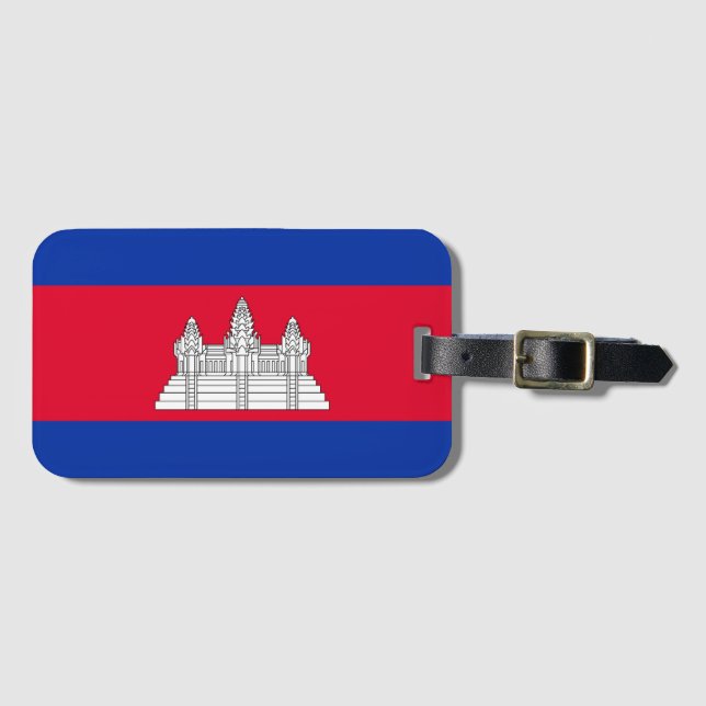 Flaggenmuster Kambodschas Gepäckanhänger (Vorderseite (Horizontal))