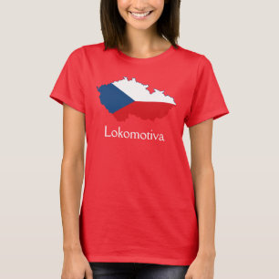 Flaggenplan der Tschechischen Republik Lokomotiva  T-Shirt