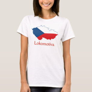 Flaggenplan der Tschechischen Republik Lokomotiva T-Shirt