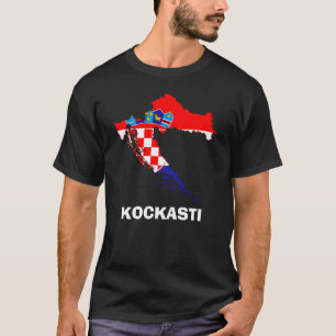 Flaggenplan des kroatischen T - Shirt Kockasti