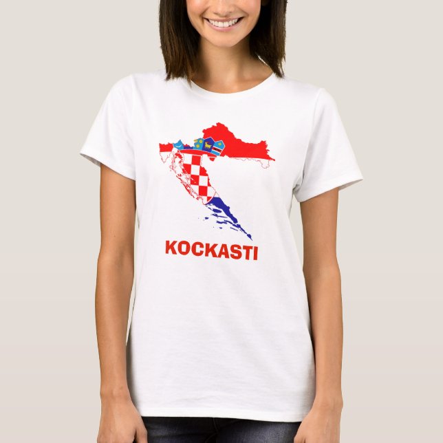 Flaggenplan des T - Shirt Coratia Kockasti (Vorderseite)