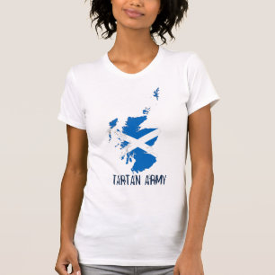 Flaggenplan des T - Shirt der Tartan Army in Schot