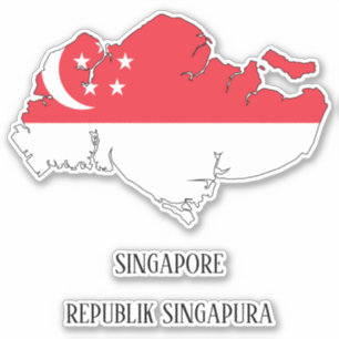 Flaggenplan Singapurs Aufkleber