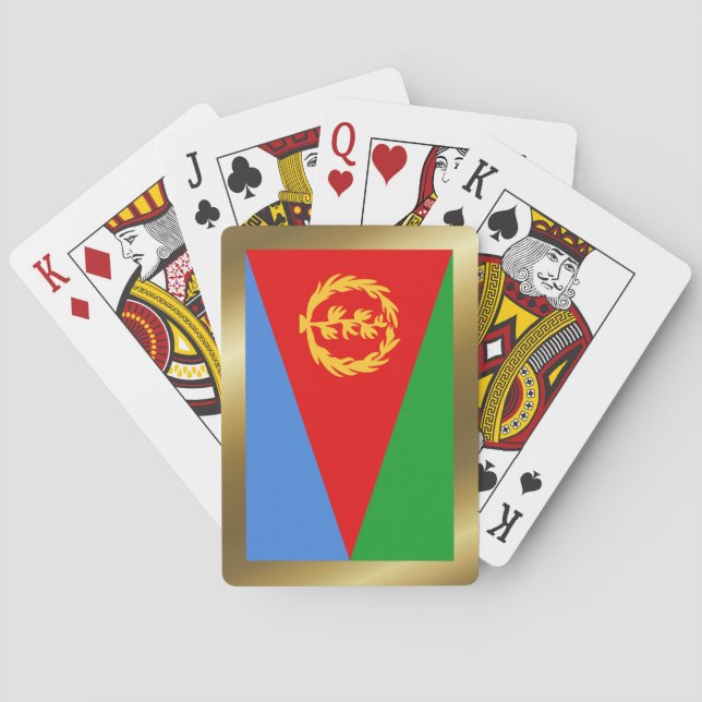 Flaggenplatzierungen in Eritrea Spielkarten (Rückseite)