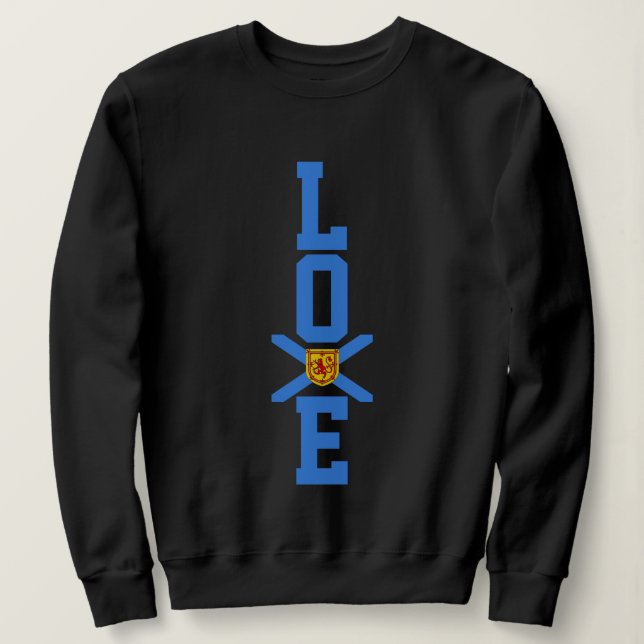 Flaggenpulli für Nova Scotia Shirt Liebe (Design vorne)