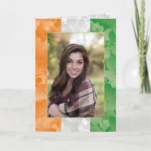 Flaggenrahmen des St. Patrick's Day Irish Kleeblat Karte