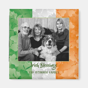 Flaggenrahmen des St. Patrick's Day Irish Kleeblat Magnet