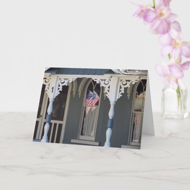 Flaggenreflektionen - Martha's Vineyard Card Karte (Orchidee)