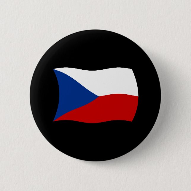 Flaggenschaltfläche der Tschechischen Republik Button (Vorderseite)