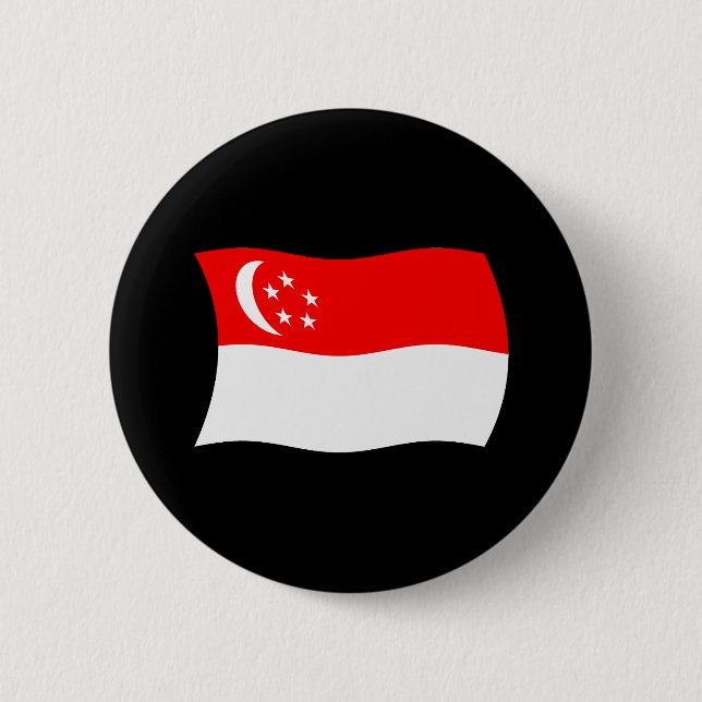 Flaggenschaltfläche Singapurs Button (Vorderseite)