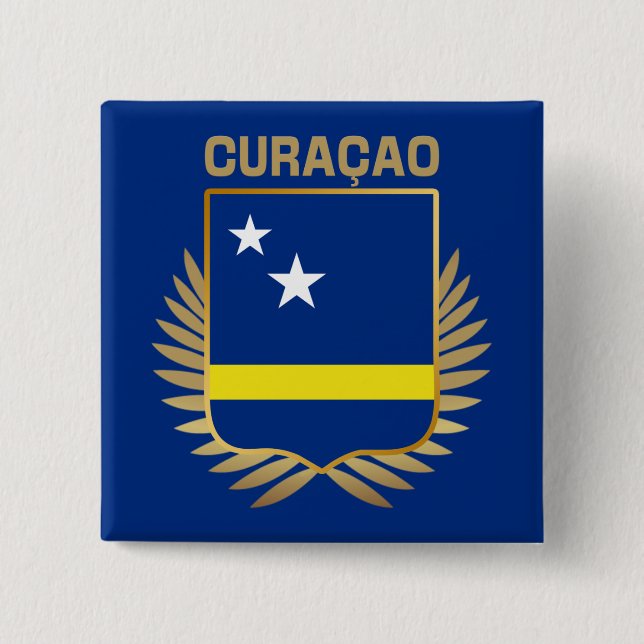 Flaggenschild Curacao Button (Vorderseite)