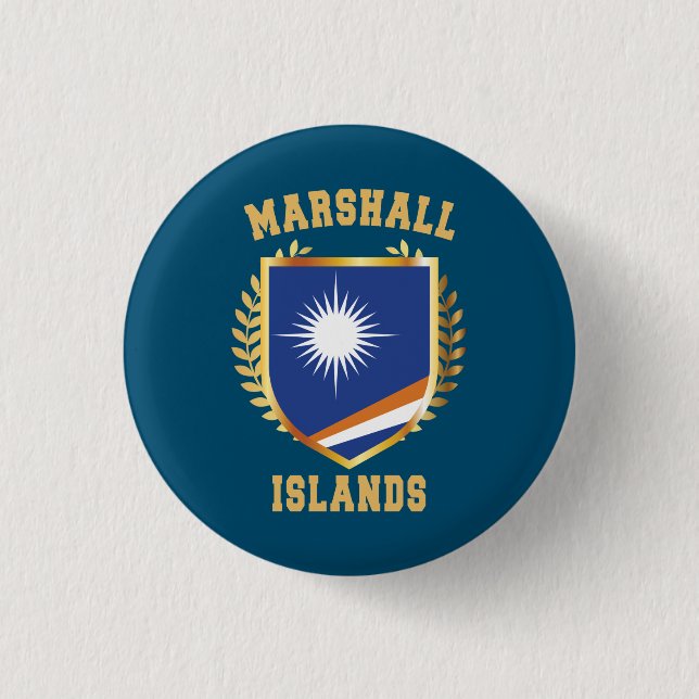 Flaggenschild der Marshallinseln Button (Vorderseite)