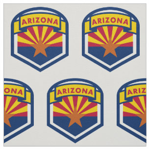Flaggenschild des Staates Arizona Stoff