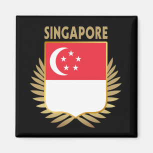 Flaggenschild Singapurs Magnet