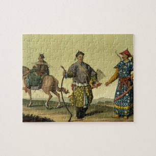 Flaggensoldaten des Mongolian-acht von Chings Puzzle