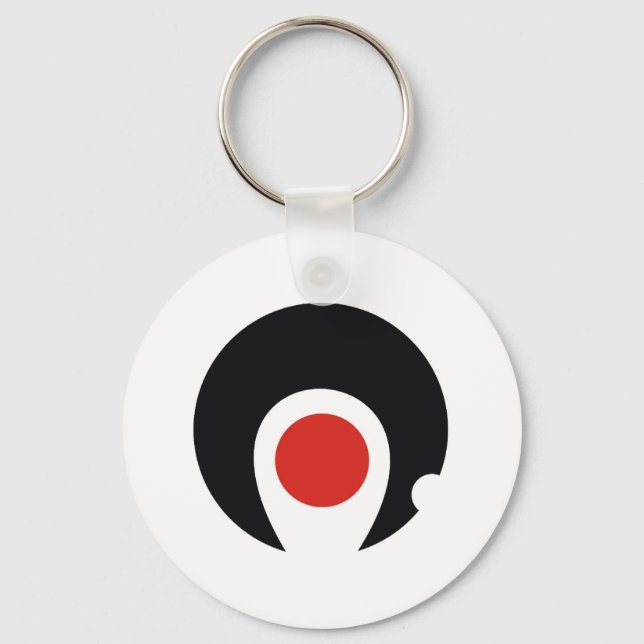 Flaggenstaat der japanischen Präfektur Landkreis K Schlüsselanhänger (Vorderseite)