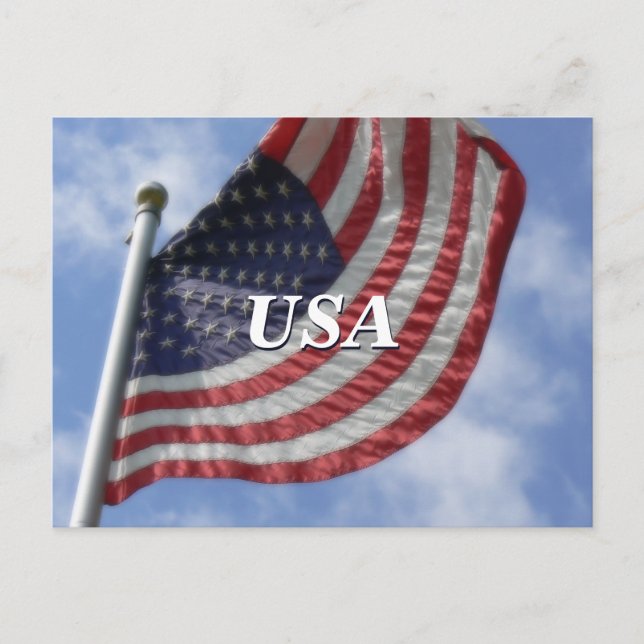 Flaggenstaat der Vereinigten Staaten (USA) Postkarte (Vorderseite)