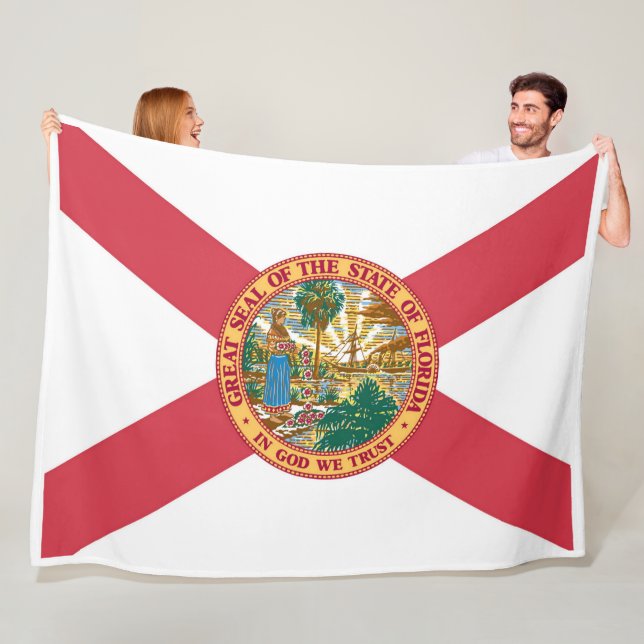 Flaggenstaat Florida Print Patriotc Fleecedecke (Beispiel)
