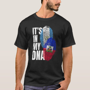 Flaggenstaat Guatemala und Haitianischer Mix-DNA T-Shirt