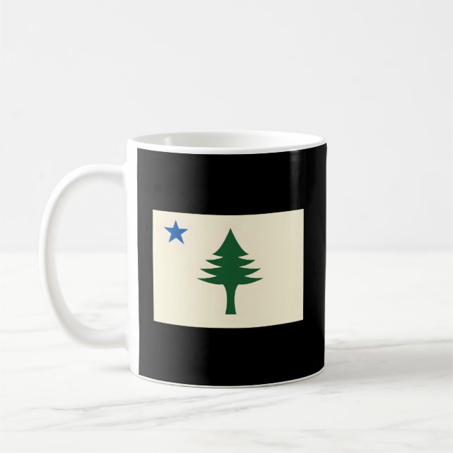 Flaggenstaat Maine 1901 Maine State Flag E Tree St Kaffeetasse (Links)