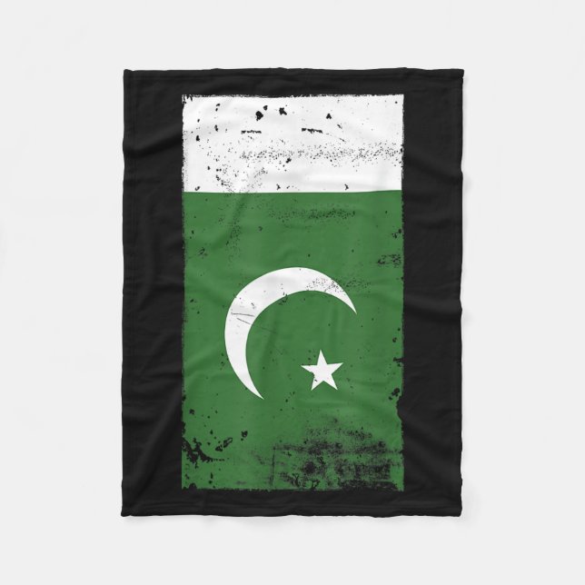 Flaggenstaat Pakistans Nationalstolz Fleecedecke (Vorderseite)