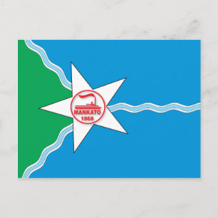 Flaggenstadt Mankato Postkarte